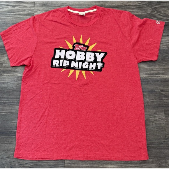 Topps Hobby RIP Night XXL Men's T Shirt Homage Embroidered on Sleeve - Picture 1 of 8